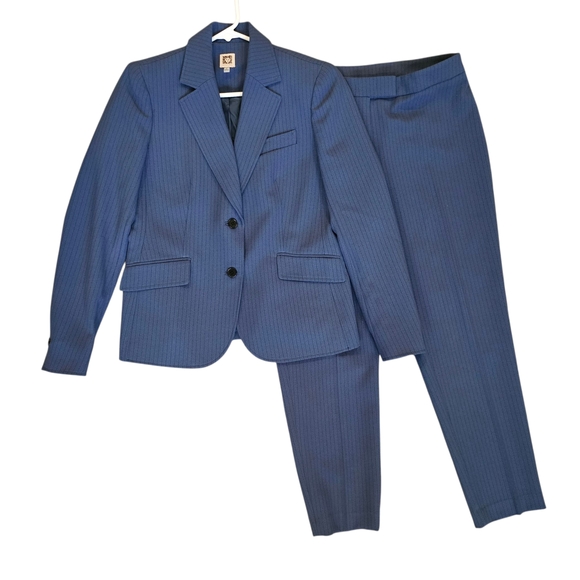 Anne Klein Blue Pantsuit - Picture 3 of 12